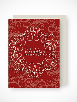 花卉装饰的请柬