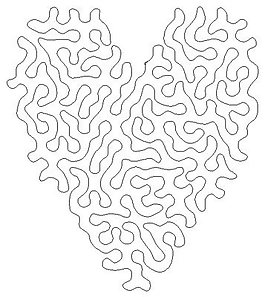 绣花 爱心 爱情 黑色 白色 免费素材