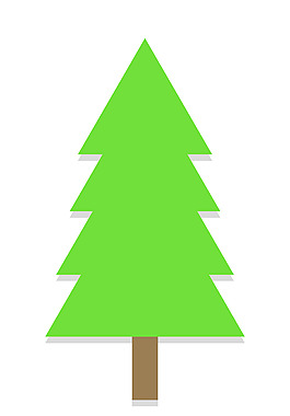 孤立的绿色的圣诞树