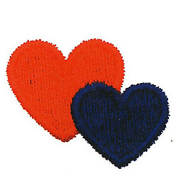 绣花 色彩 黑色 红色 爱心 免费素材