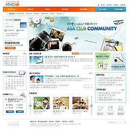 摄影俱乐部网页psd模板