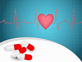 摘要背景矢量的心跳和胶囊