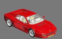 红色法拉利轿车Ferrari Testarossa(带贴图)
