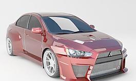 三菱 Lancer Evolution 10 运动轿车3ds Max Model