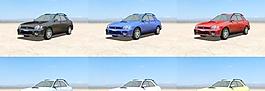 TRAFFIC – Low Poly Pretextured Vehicles 轿车低模 SUBARU  斯巴鲁 Sedan SW