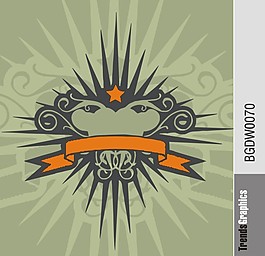 花冠矢量印花素材