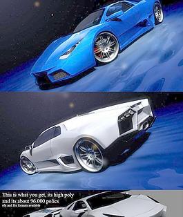 兰博基尼 Reventon Hipoly Release跑车（精模）