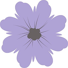 彩色矢量花