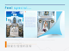 清新风格婚纱模板