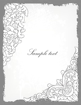 画花卉背景矢量插画