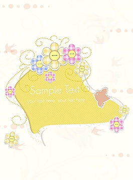 花朵矢量抽象框架