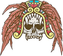 羽毛颅骨矢量元素