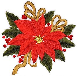 绣花 花 红色 绿色 橙色 免费素材