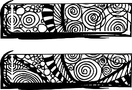 抽象画插画矢量等于符号