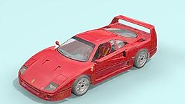 法拉利 Ferrari F40  有贴图