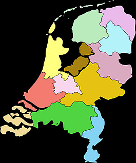 荷兰地图轮廓图片