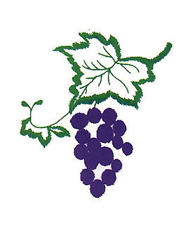 绣花 植物 水果 色彩 紫色 免费素材