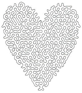 绣花 爱心 爱情 黑色 白色 免费素材