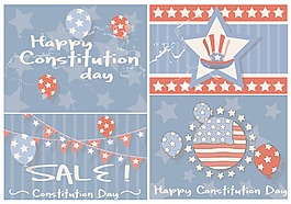 老式的背景宪法日矢量插画