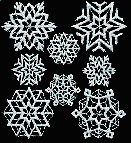 绣花 色彩 黑色 白色 雪花 免费素材