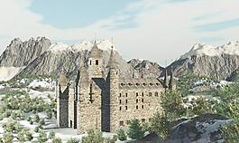 castle in the winter冬天的城堡