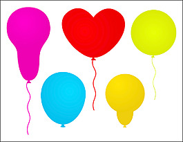 丰富多彩的节日设计的气球