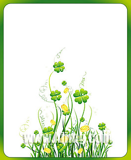 四叶草绿色矢量素材