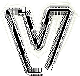字体的字母V技术