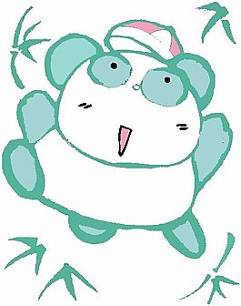 位图 卡通动物 熊猫 竹子 可爱卡通 免费素材