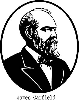 印花矢量图 人物 男人 james garfield 免费素材
