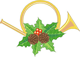 印花矢量图 节日喜庆 圣诞节 绿色 叶子 免费素材