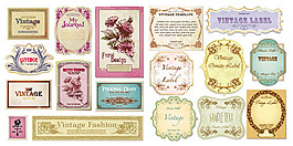 欧式花卉边框花边矢量素材