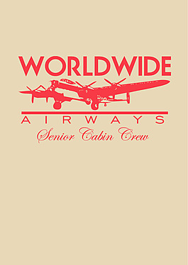 印花矢量图 交通 飞机 航空 文字 免费素材