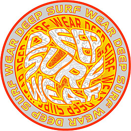 位图 英文 deep supe wear 免费素材