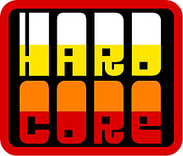 位图 英文 hard core 五颜六色 免费素材