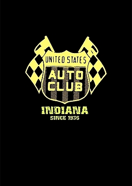 位图 英文 auto club 黑色 免费素材