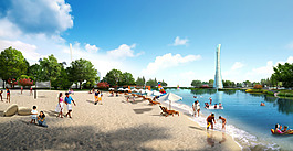 滨江沙滩效果图