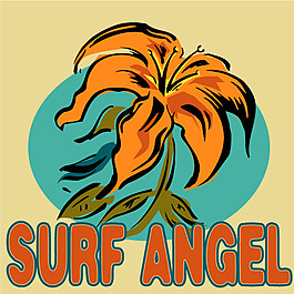 位图 文字 英文 surf angel 免费素材