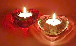 情人节爱心蜡烛图片