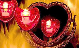 情人节爱心蜡烛图片