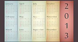 2013台历免费下载矢量