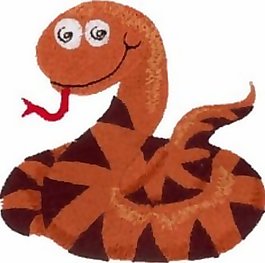 绣花 动物 蛇 色彩 红色 免费素材