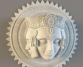 bas Brahma decor plaster molding 梵天石膏浮雕装饰