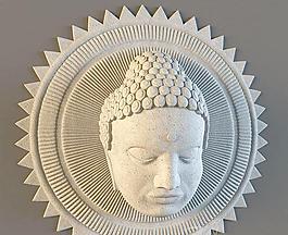 Bas relief of Buddha Moulding Plaster Decor 佛像浮雕装饰