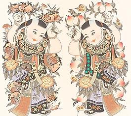 图中的男孩矢量祝贺某人