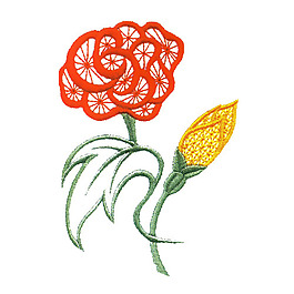 绣花 花卉 家纺 免费素材