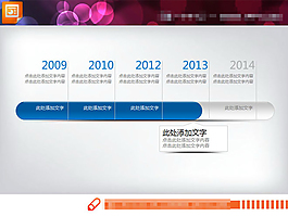 年份说明幻灯片图表