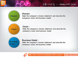 三个并列关系圆形PPT素材