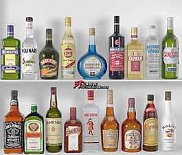 3D Alcohol Bottles 一系列3D酒瓶