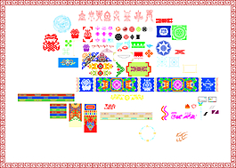 各种藏式花边底纹